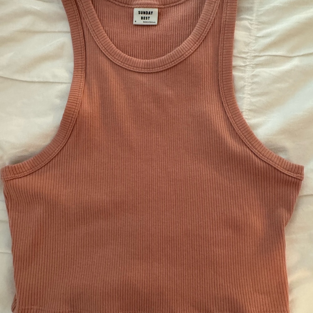 Sunday Best Women's Ribbed Tank Top - Peach